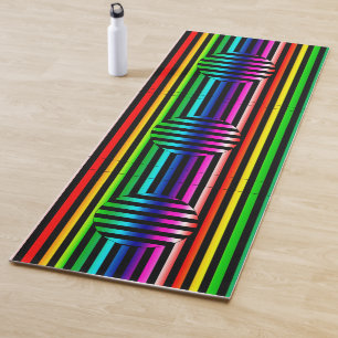 Tapis De Yoga Yoga Mat - Illusion optique rayée