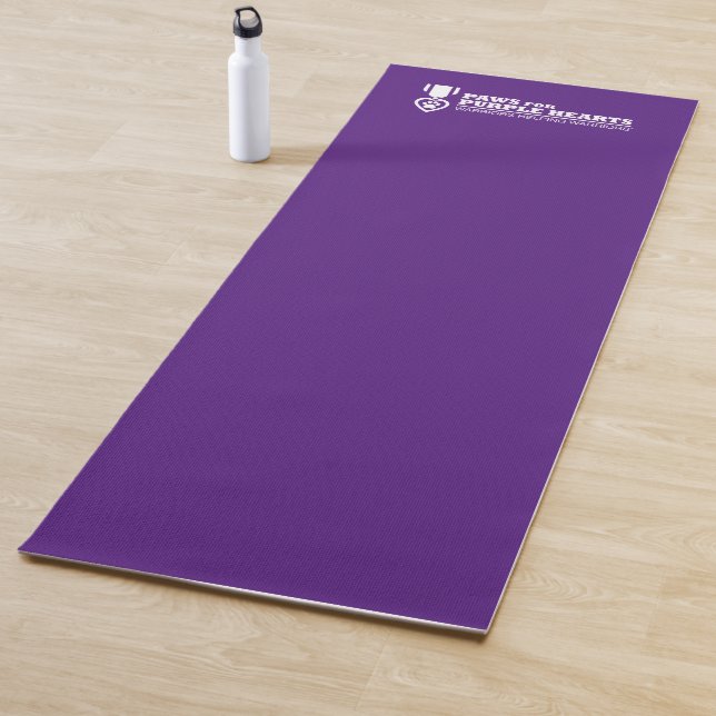 Tapis De Yoga Yoga Mat - le violet w logo (En situation)
