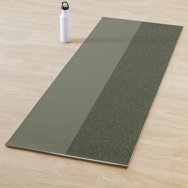 Tapis De Yoga Yoga Mat personnalisé - Moss Green Split Design (En situation)