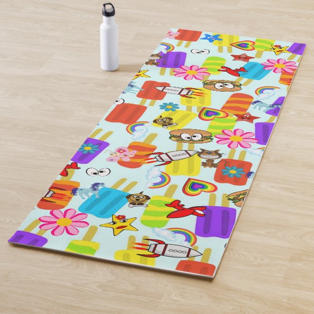 Tapis De Yoga Yoga Mats Yoga Crème glacée Hamburger Espaces (En situation)