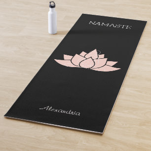 Tapis De Yoga Yoga Namaste Pale Pink Lotus Girl Pose Graphique