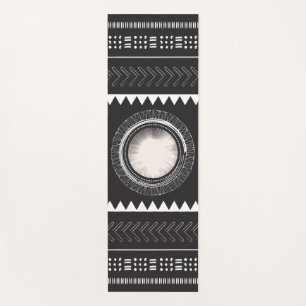 Tapis De Yoga Yoga noir et blanc Boho
