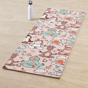 Tapis De Yoga Yoga poses pattern   Yoga seamless pattern 51