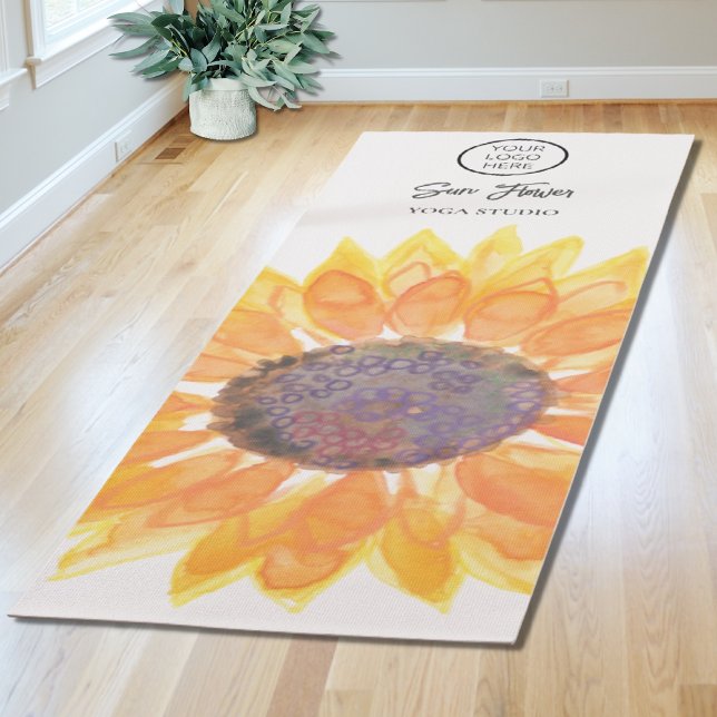 Tapis De Yoga Yoga Studio Round Logo Tournesol (Créateur téléchargé)