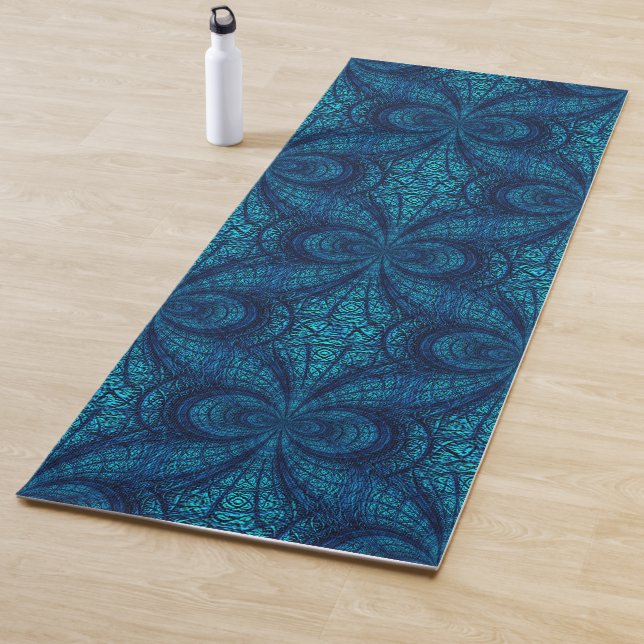Tapis De Yoga Yoga Turquoise bleu (En situation)