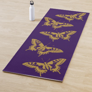 Tapis De Yoga Yoga Yoga Yoga Pose Pilates Gold Exercice Purple