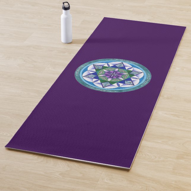 Tapis De Yoga Yogamat avec Sacred Geometry Mandala (En situation)