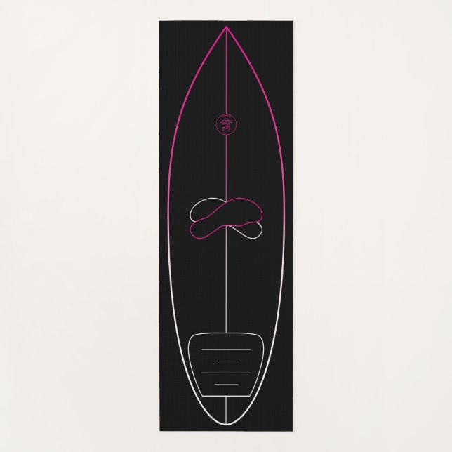 Tapis De Yoga Yogamatte de surf pop up | blanc de rose (Devant)