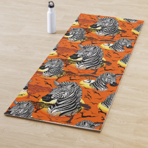 Tapis De Yoga Zebra African Savanna Wild Animal