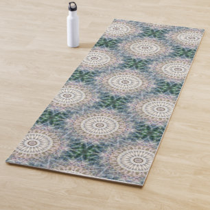 Tapis de Yoga Zen Bleu Vert Mandala Joli
