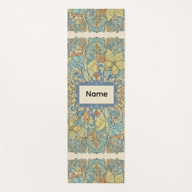 Tapis De Yoga Zen Butterfly Floral Pro Yoga Mat (Devant)