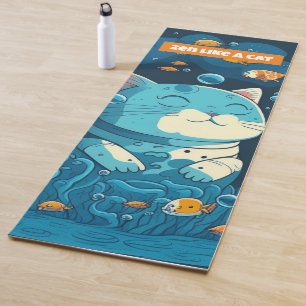 Tapis De Yoga Zen Cat Yoga Mat - Cadeau parfait pour les Amoureu