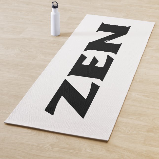 Tapis De Yoga Zen noir mat d'exercice (En situation)