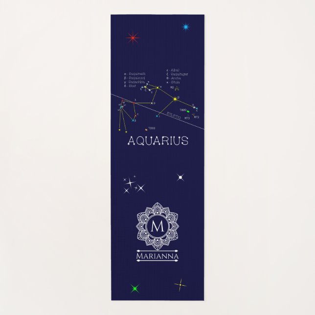 Tapis De Yoga Zodiaque Aquarius (Devant)