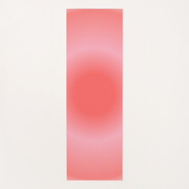 Tapis De Yoga Zodiaque dégradé Aura Aries, Gradient rose rouge (Devant)