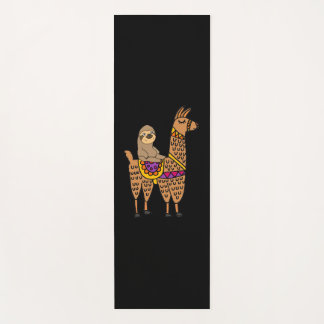 Tapis drôle de yoga de lama d'équitation de