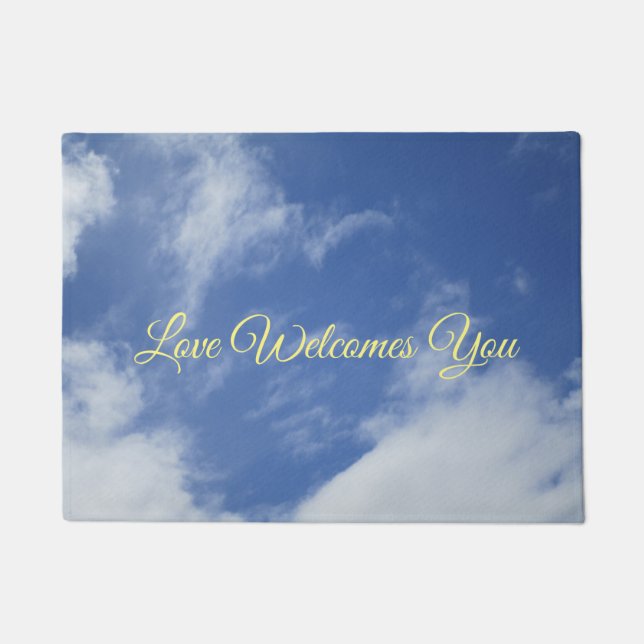 Tapis en forme de coeur de nuages (Devant)