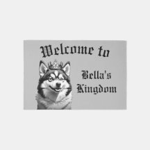 Tapis Husky personnalisable - mat Amoureux des chi