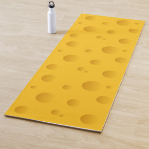 Tapis jaune de yoga de fromage suisse de nouveaut