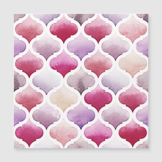 Tapis marocain : Aquarelle Tanger Motif. (Devant)