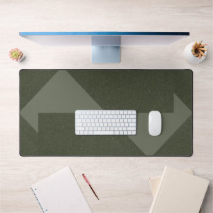 Tapis moderne Moss Green Desk avec flèches - Perso