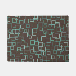 Tapis Motif Turquoise Brown