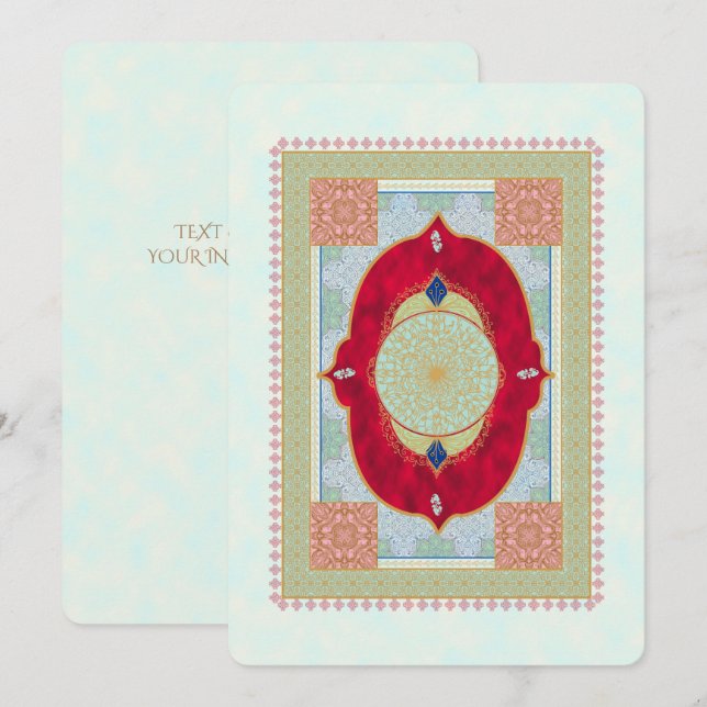 Tapis Oriental - Carte d'invitation (Devant / Derrière)