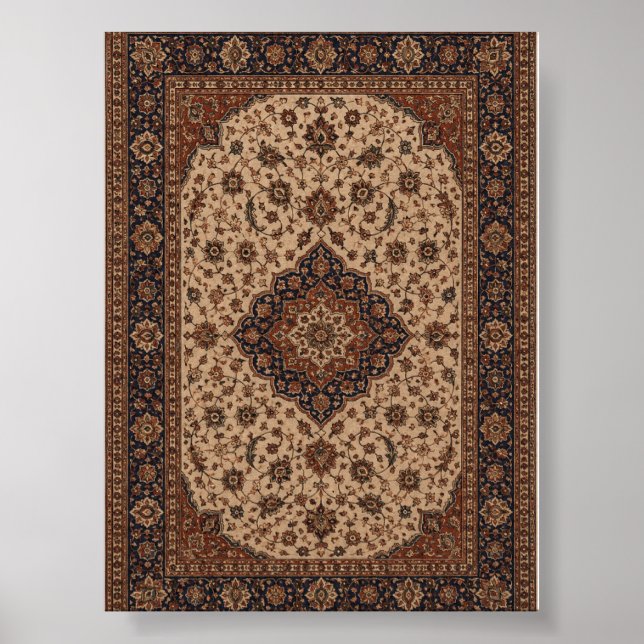 Tapis Oriental Persan Classique Motif Décoration M (Devant)