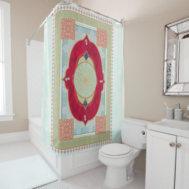 Tapis Oriental - Rideau de douche (En situation)