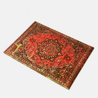 Tapis persan à l'aspect orangé