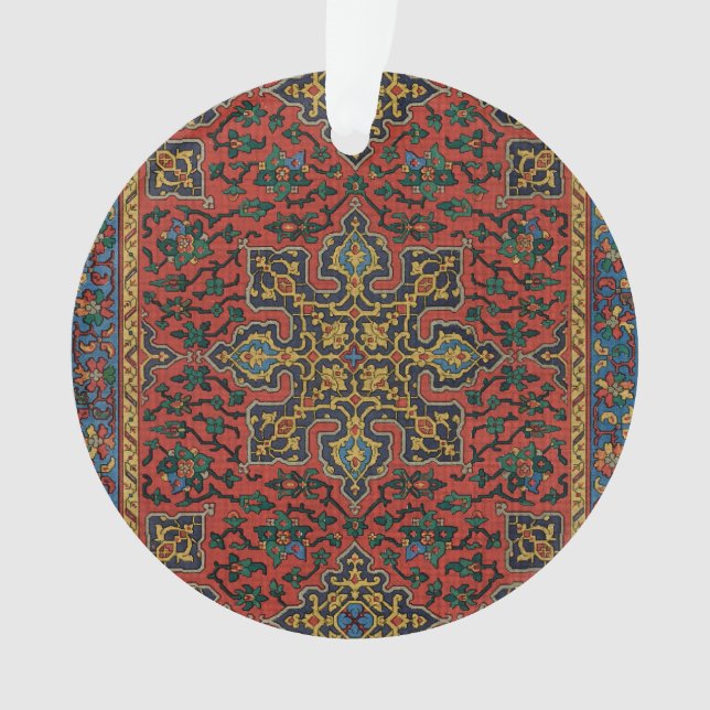 Tapis Persan Rouge Bleu Classique (devant)