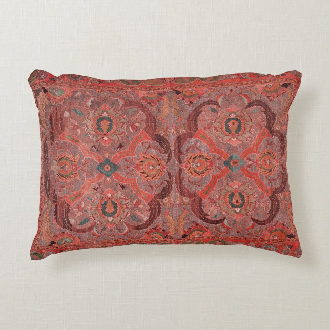 Tapis Perse antique Coussin Décor Rouge (Devant)