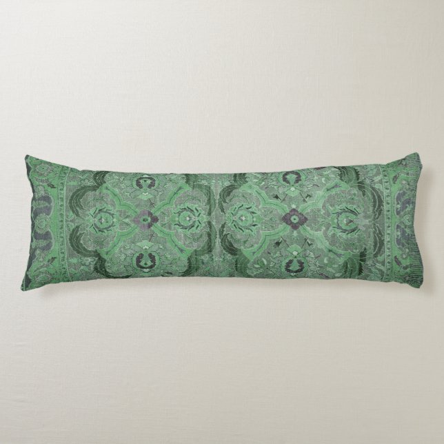 Tapis Persique antique Coussin Corps Vert (Devant)