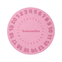 Tapis personnalisé avec bordure de lettres et de c