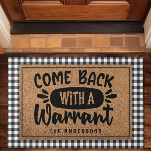 Tapis personnalisé « Revenez avec un mandat » à ca