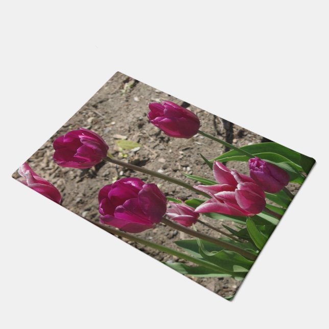Tapis porte Tulipes pourpres (Incliné)