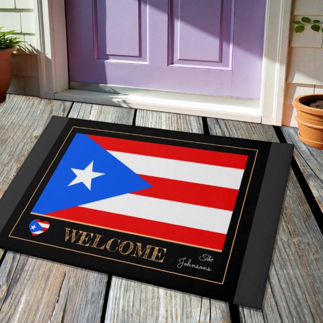 Tapis Porto Rico, Drapeau Rican Sports / Bienvenue (Créateur téléchargé)