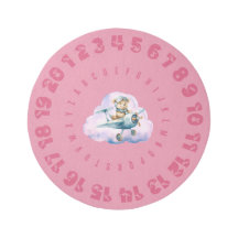 Tapis rond éducatif avec bordure de lettres et de