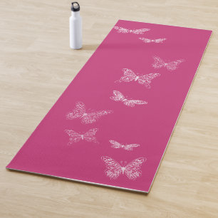 Tapis rose lumineux de flottement de yoga de
