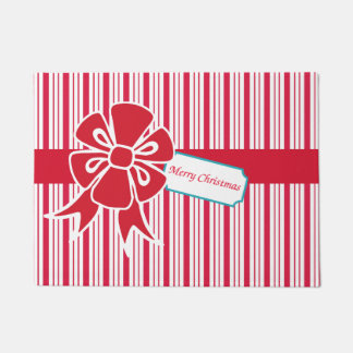 Tapis rouge de porte de la boîte de Noël