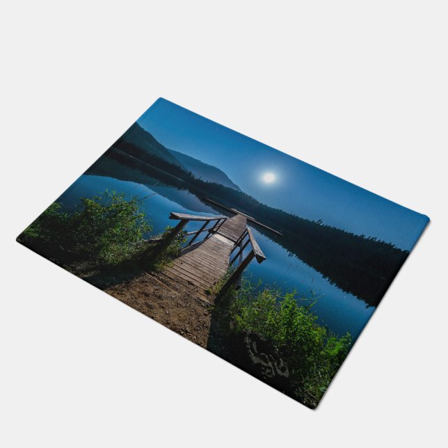 Tapis Scénique de Quai de Lac au Clair de Lune (Incliné)