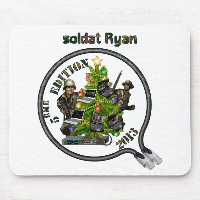 Tapis souris Lan de Noël soldat Ryan (Devant)
