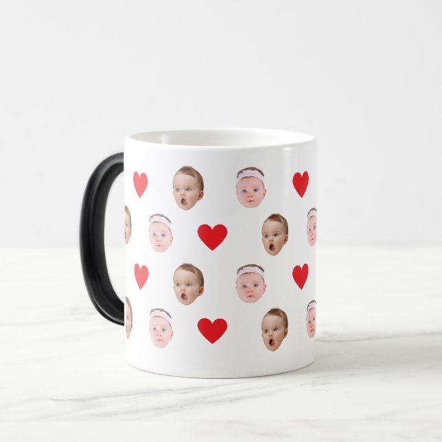 Tapis, tasse photo personnalisée, Cadeau bébé (Devant gauche)