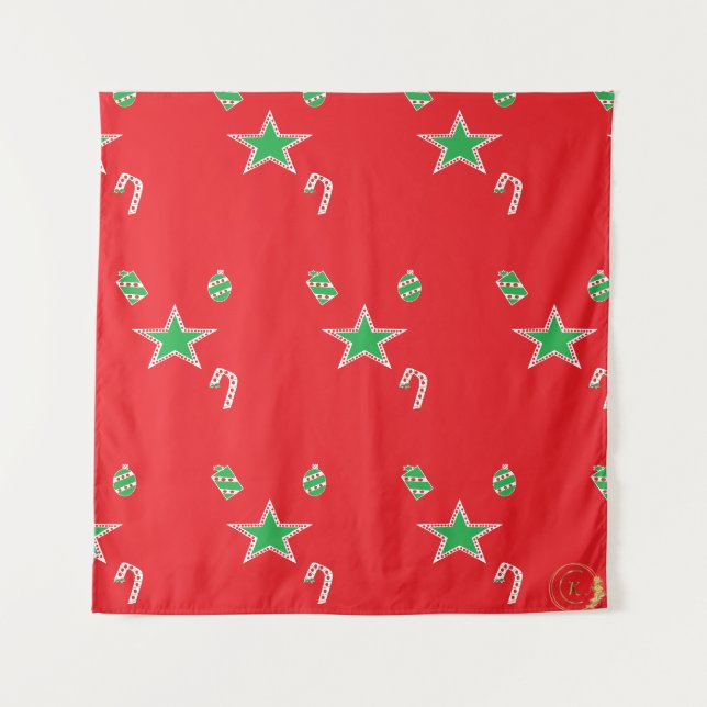 Tapisserie à points noirs de Noël (Devant)