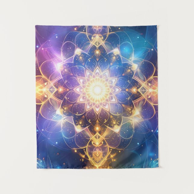 Tapisserie Abstraite Lotus Mandala (Devant)