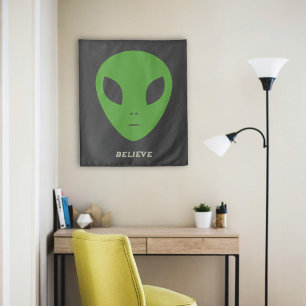 Tapisserie Alien verte