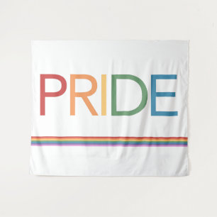 Tapisserie arc-en-ciel blanc PRIDE