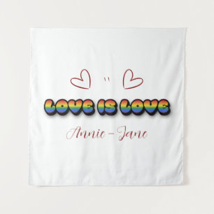 Tapisserie arc-en-ciel LGBTQ Amour est Amour