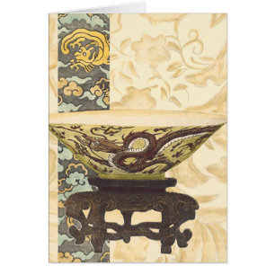 Tapisserie asiatique avec la conception de cuvette