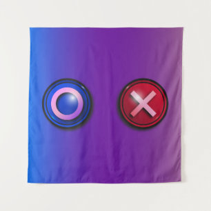 Tapisserie avec boutons de vote de jeu
